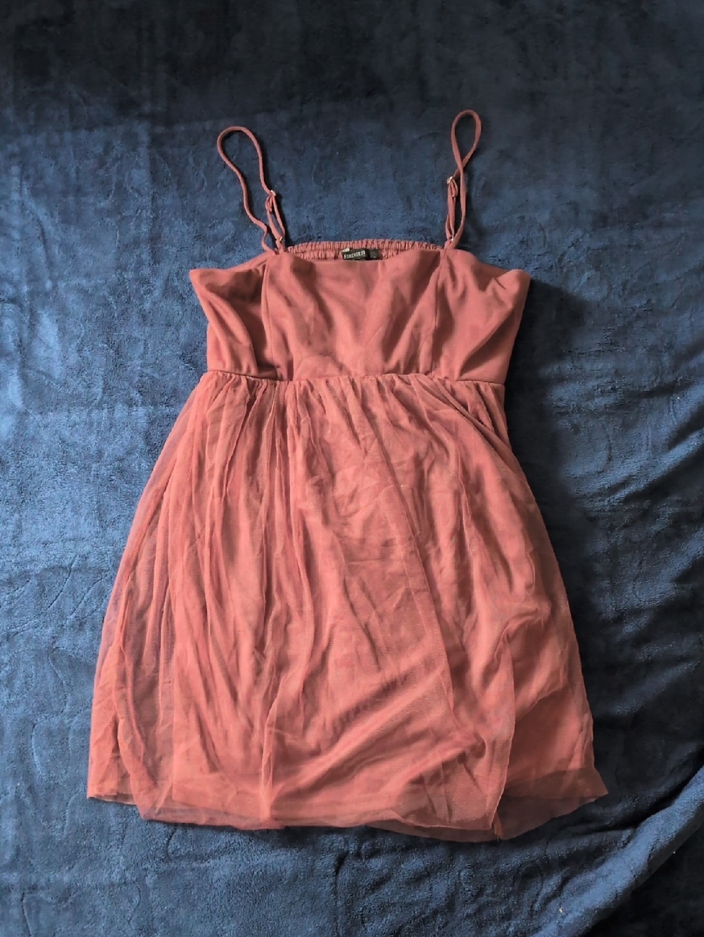 Forever 21 Smocked Dress in Dusty Mauve